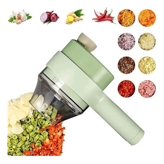 VEGGIMASTER PRO 4 en 1 -  Cortador de Verduras eléctrico Portátil Multifuncional