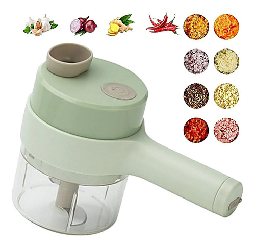 VEGGIMASTER PRO 4 en 1 -  Cortador de Verduras eléctrico Portátil Multifuncional